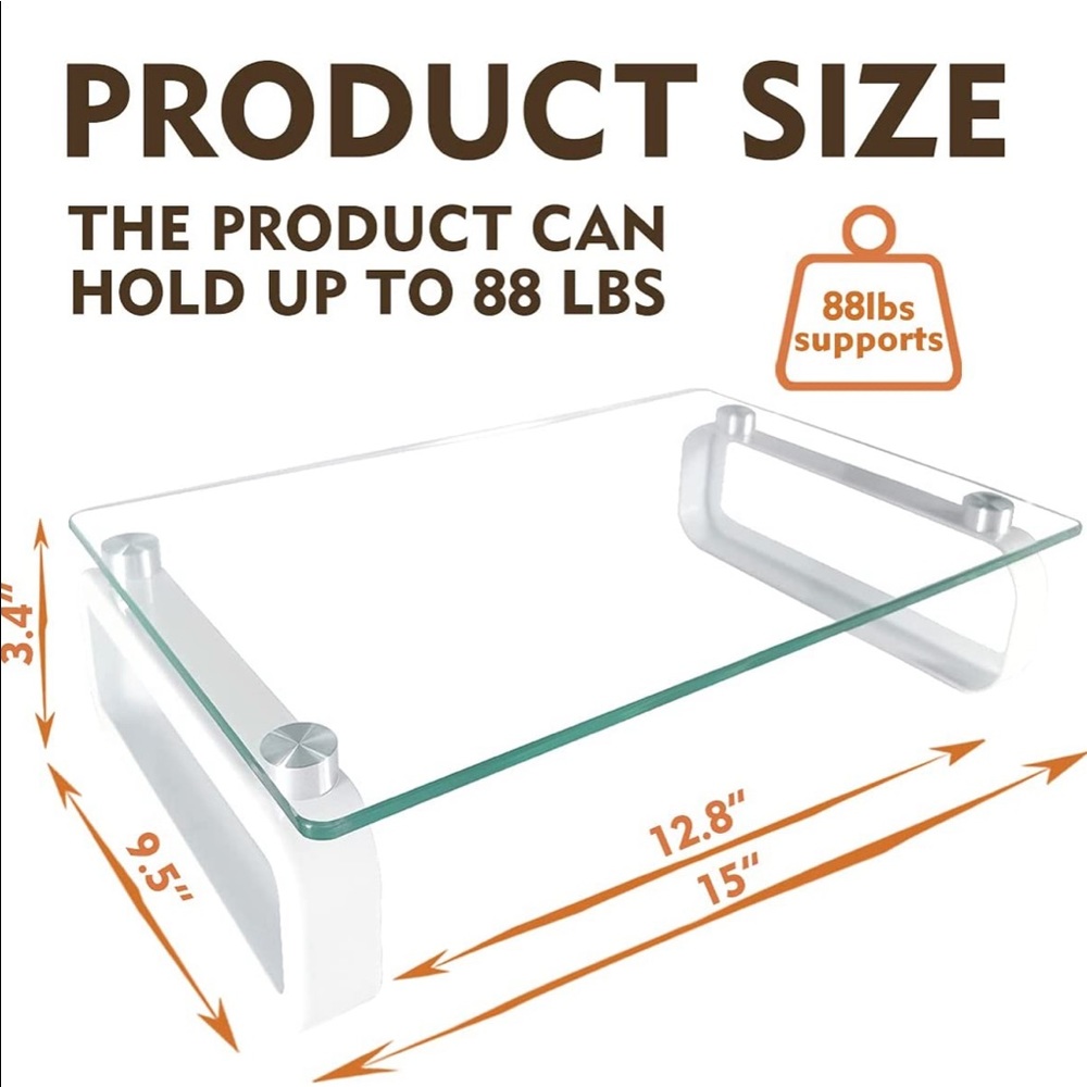 Clear Monitor Riser - Picture 2 of 6